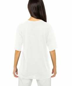 Enzo Ladies Print Oversized T-Shirt - White -Cheap Enzo Sales Shop 7852bb2b1e8d4a41aadde79482f52052
