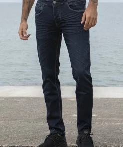 Enzo ETO | Designer Mens Reflex Super Skinny Denim Jeans - Blue