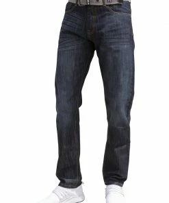 Enzo Men's Designer Regular Fit Denim Jeans - Blue