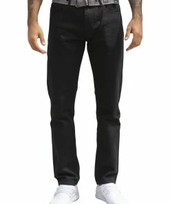 Enzo Men's Designer Regular Fit Denim Jeans - Black