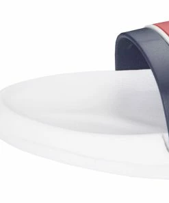 Enzo Men's Slip On Sliders - White -Cheap Enzo Sales Shop 81052f0bb18c437cb4e89e4fac62b9af