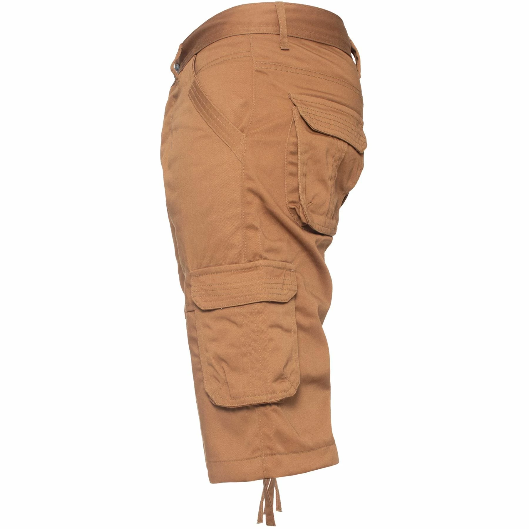 Mens Cargo Combat Shorts| Enzo Designer Menswear - Tan 5 Mens Cargo Combat Shorts| Enzo Designer Menswear - Tan - Image 3
