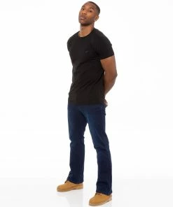 Enzo Mens Bootcut Stretch Denim Jeans - Indigo Blue -Cheap Enzo Sales Shop 86aedf5f3e8b4db4b3605b11944573df