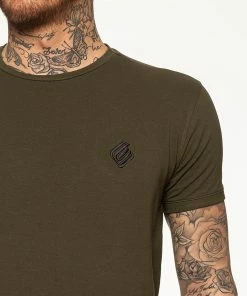 Mens T-Shirt | Enzo Designer Menswear - Green -Cheap Enzo Sales Shop 892a903bfef843f59dfe62422dbc9996