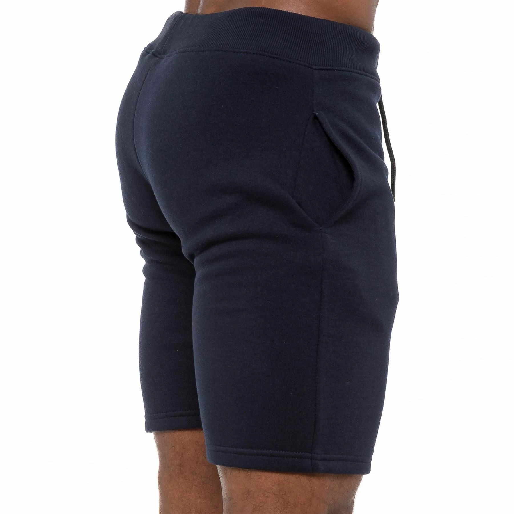 Enzo Mens Fleece Gym Shorts - Navy 6 Enzo Mens Fleece Gym Shorts - Navy - Image 4