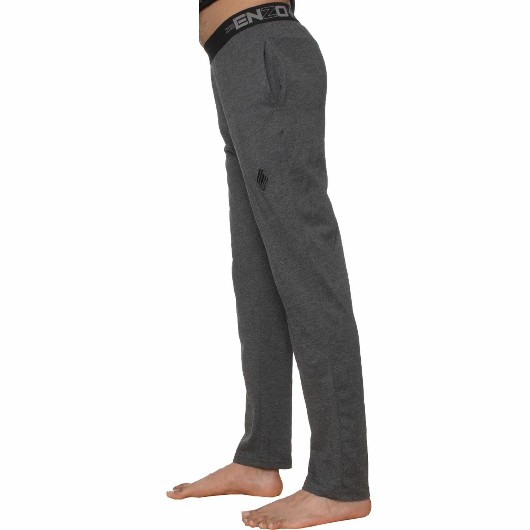 Enzo Mens Lounge Bottoms - Charcoal 8 Enzo Mens Lounge Bottoms - Charcoal - Image 6