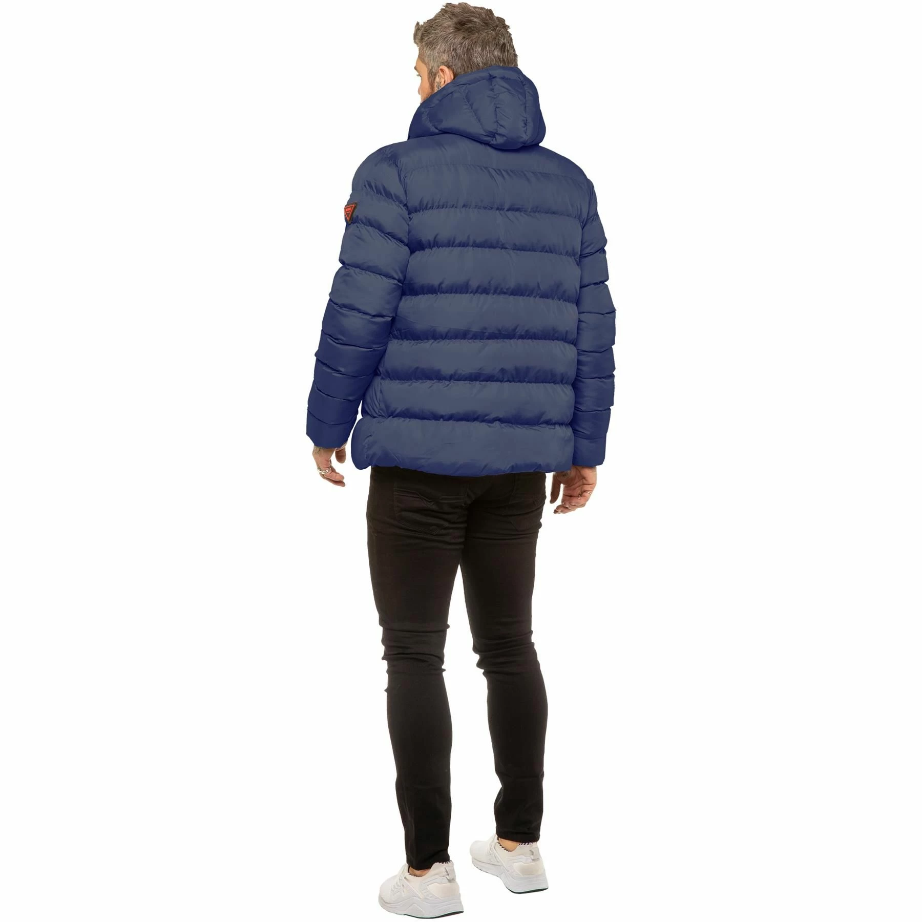 ICON 2 By Enzo Mens Puffer Jacket - Navy 6 ICON 2 By Enzo Mens Puffer Jacket - Navy - Image 4