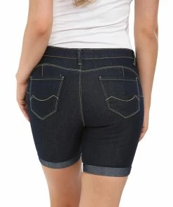 Enzo Womens Skinny Stretch Shorts - Navy/Blue -Cheap Enzo Sales Shop 90dd5d0e789a47c5bd47562296175520