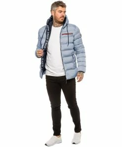 ICON 2 By Enzo Mens Puffer Jacket - Grey -Cheap Enzo Sales Shop 938467628af34922b9a8e2541a2878ba