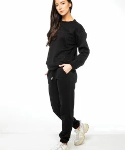 Enzo | Womens Sweatshirt Tracksuit Set - Black -Cheap Enzo Sales Shop 954dc29170554933a0a5c557d5c0c6a5