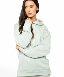 Enzo Ladies Oversized Essential Hoodie - Green