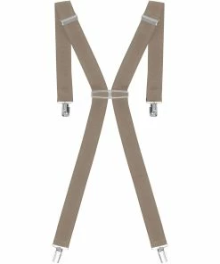 Enzo Men's Elasticated Braces - Stone