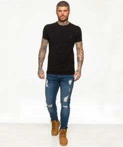 Mens T-Shirt | Enzo Designer Menswear - Black -Cheap Enzo Sales Shop 98419abdb8e0491a9d693971ca700f17