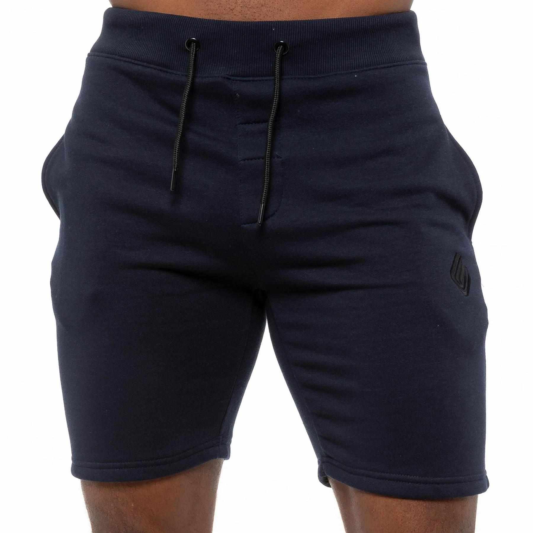 Enzo Mens Fleece Gym Shorts - Navy 4 Enzo Mens Fleece Gym Shorts - Navy - Image 2