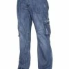 Enzo Men's Combat Denim Jeans - Blue