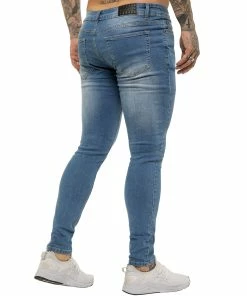 Enzo Mens Skinny Super Stretch Denim Jeans - Sky Blue -Cheap Enzo Sales Shop ENZO0058