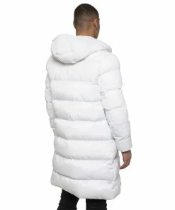 Enzo Icon 2 | Mens Long Puffer Jacket - White -Cheap Enzo Sales Shop a01bebda 2c74 4efa 8708 34a1314813d9