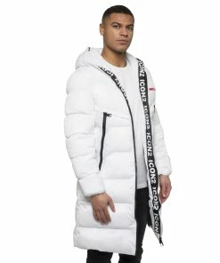 Enzo Icon 2 | Mens Long Puffer Jacket - White -Cheap Enzo Sales Shop a13b4fff 2703 4899 8778 3470d9256836