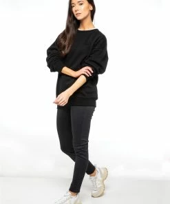 Enzo Ladies Embriodered Oversized Sweatshirt - Black -Cheap Enzo Sales Shop a31b9e120f9c4600bae5a49f0264e728