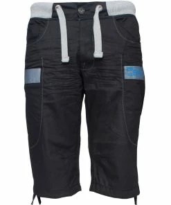 Mens Elasticated Denim Shorts| Enzo Designer Menswear - Black -Cheap Enzo Sales Shop a4334d1b227f4114add64f93cf782107