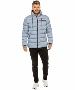 ICON 2 By Enzo Mens Puffer Jacket - Grey -Cheap Enzo Sales Shop a712cee7ae1547ddb214e23b8863e5b3
