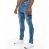 Enzo Mens Skinny Ripped Jeans - Blue -Cheap Enzo Sales Shop a8b240f91c124c66944b00bf5a1fd89b