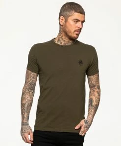 Mens T-Shirt | Enzo Designer Menswear - Green
