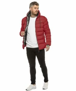 ICON 2 By Enzo Mens Puffer Jacket - Red 9 ICON 2 By Enzo Mens Puffer Jacket - Red -Cheap Enzo Sales Shop aea20cc5b2fb4cb281b515ba00b5cfd0