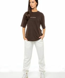 Enzo Ladies Print Oversized T-Shirt - Brown -Cheap Enzo Sales Shop b110ef20d3d742ab9231ffcc8abe13aa