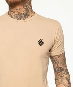 Mens T-Shirt | Enzo Designer Menswear - Beige -Cheap Enzo Sales Shop b1f11628f5e14831a0ab159f105e6658