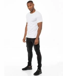 Enzo Mens Skinny Ripped Jeans - Black 13 Enzo Mens Skinny Ripped Jeans - Black -Cheap Enzo Sales Shop b281a2c2f0844e6d8dcdd95639e199e0