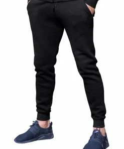 Mens Slim Joggers | Enzo Menswear - Black