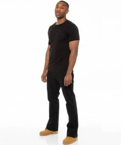 Enzo Mens Bootcut Stretch Denim Jeans - Black -Cheap Enzo Sales Shop bc5e796da4cd4fcc9b6f7e848dc9329b