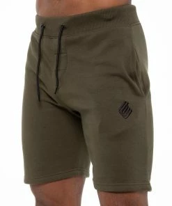 Enzo Mens Fleece Gym Shorts - Khaki