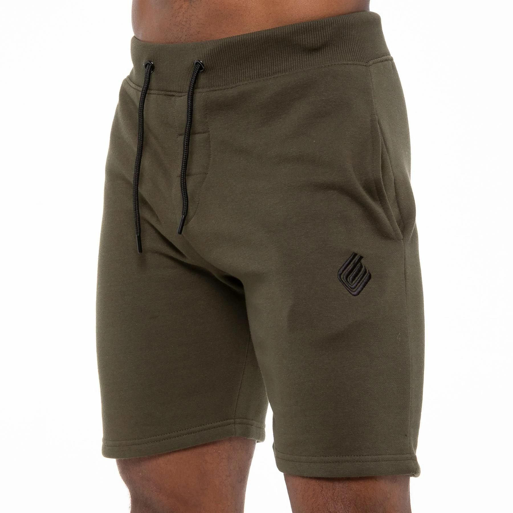 Enzo Mens Fleece Gym Shorts - Khaki 3 Enzo Mens Fleece Gym Shorts - Khaki