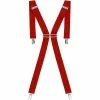 Enzo Men's Elasticated Braces - Red