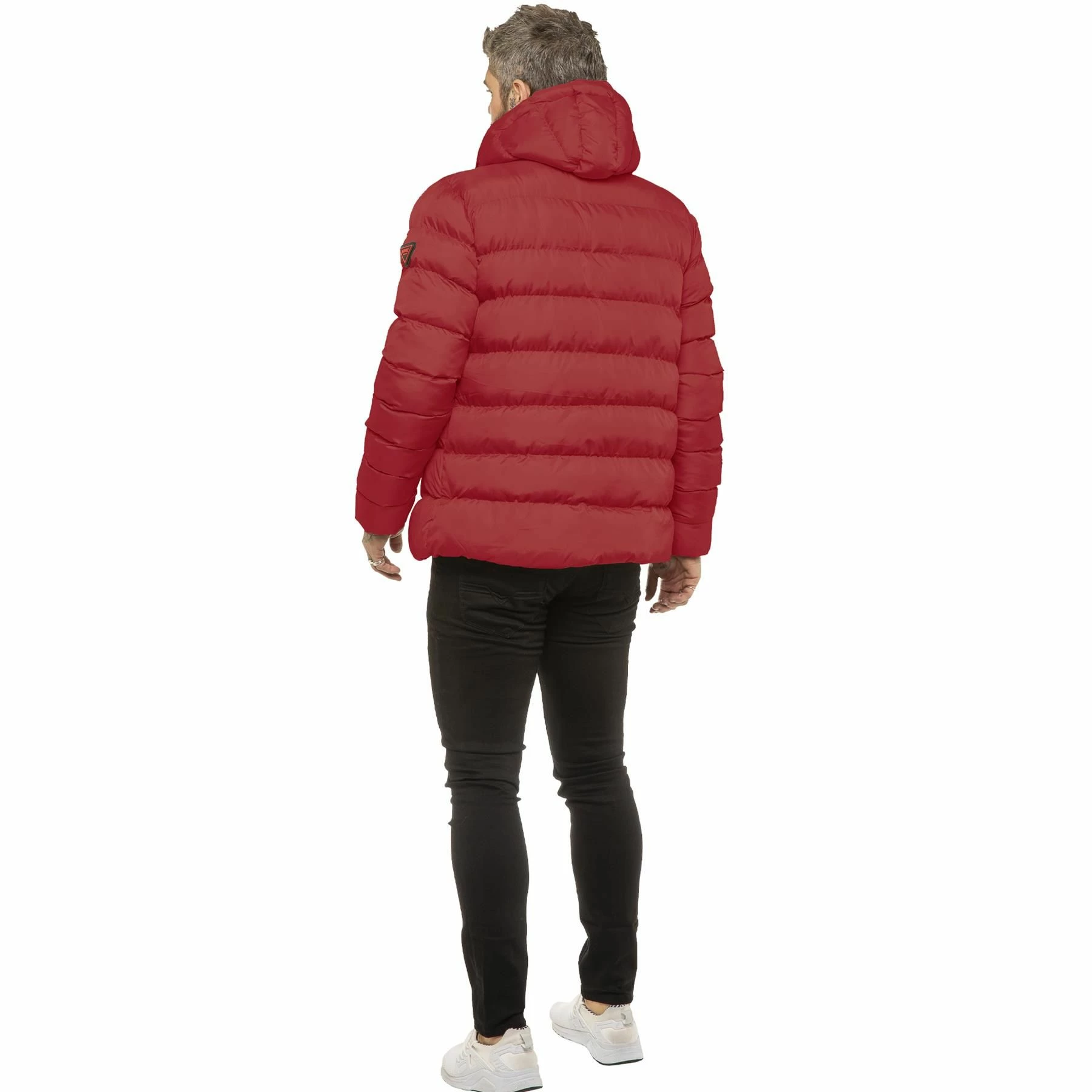 ICON 2 By Enzo Mens Puffer Jacket - Red 6 ICON 2 By Enzo Mens Puffer Jacket - Red - Image 4
