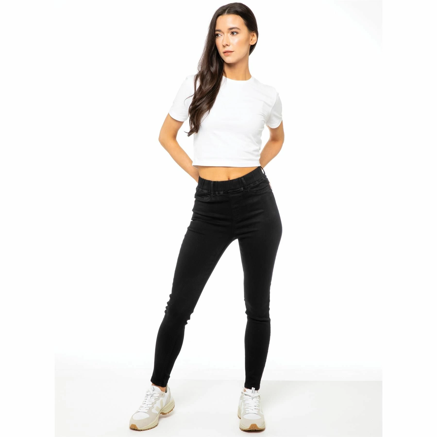 Enzo Womens Skinny Jeggings - Black 3 Enzo Womens Skinny Jeggings - Black