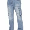Enzo Men's Combat Denim Jeans - Blue -Cheap Enzo Sales Shop d114d34a3e6451ee17e882eafc8a482a 2 1 1