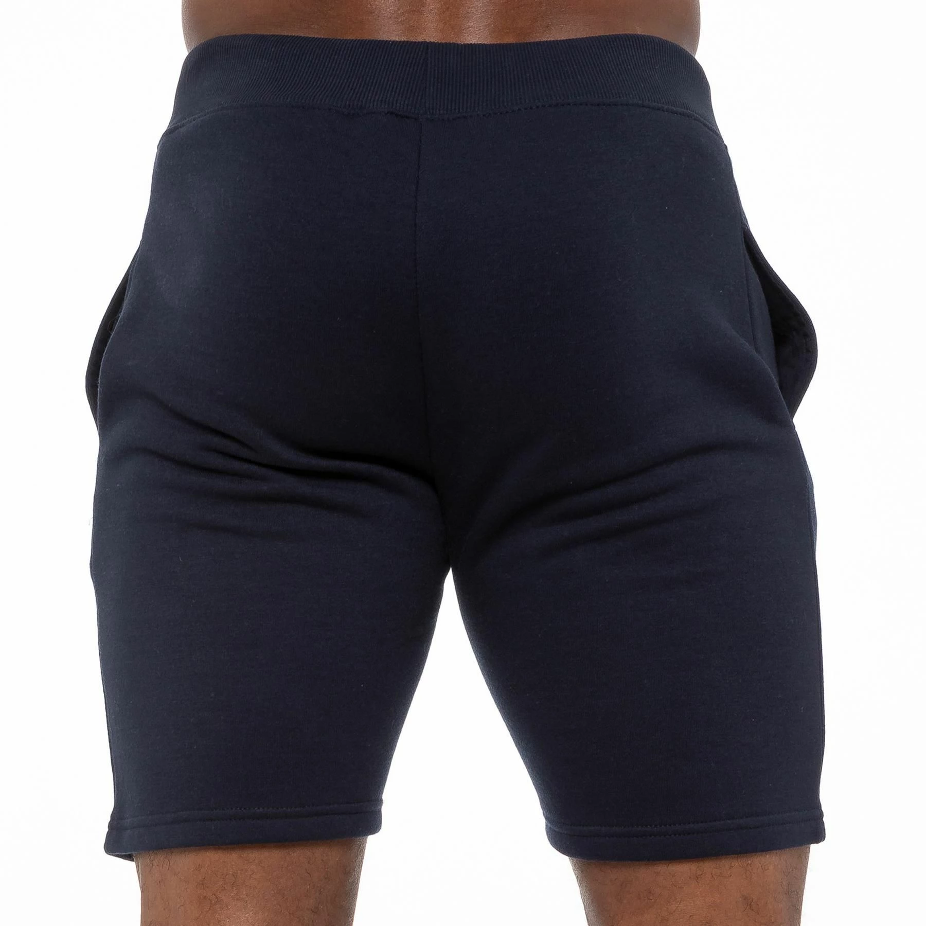 Enzo Mens Fleece Gym Shorts - Navy 5 Enzo Mens Fleece Gym Shorts - Navy - Image 3
