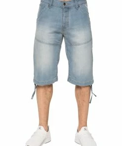Mens Casual Designer Shorts| Enzo Designer Menswear - Sky Blue