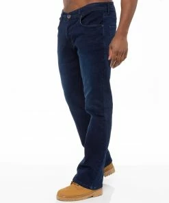 Enzo Mens Bootcut Stretch Denim Jeans - Indigo Blue -Cheap Enzo Sales Shop dc39b7b05cec47f79dd0a305f73e326d