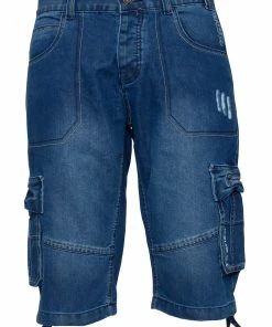 Enzo Mens Cargo Combat Denim Shorts - Blue -Cheap Enzo Sales Shop ddd225c3210246b4a8b1d2e713f18f2b