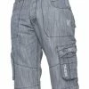 Enzo Mens Cargo Combat Denim Shorts - Grey -Cheap Enzo Sales Shop df214baac286403cb77482713d7c16d4