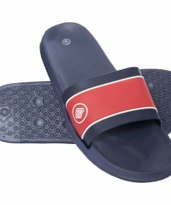 Enzo Men's Slip On Sliders - Navy