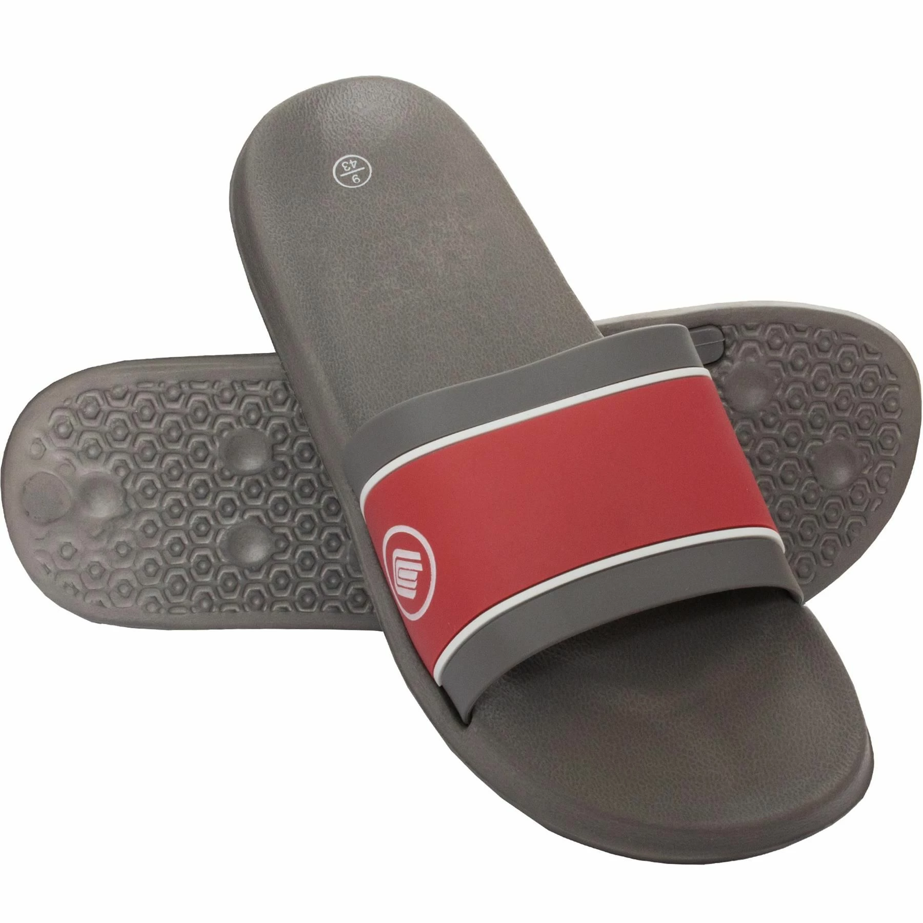 Enzo Men's Slip On Sliders - Grey