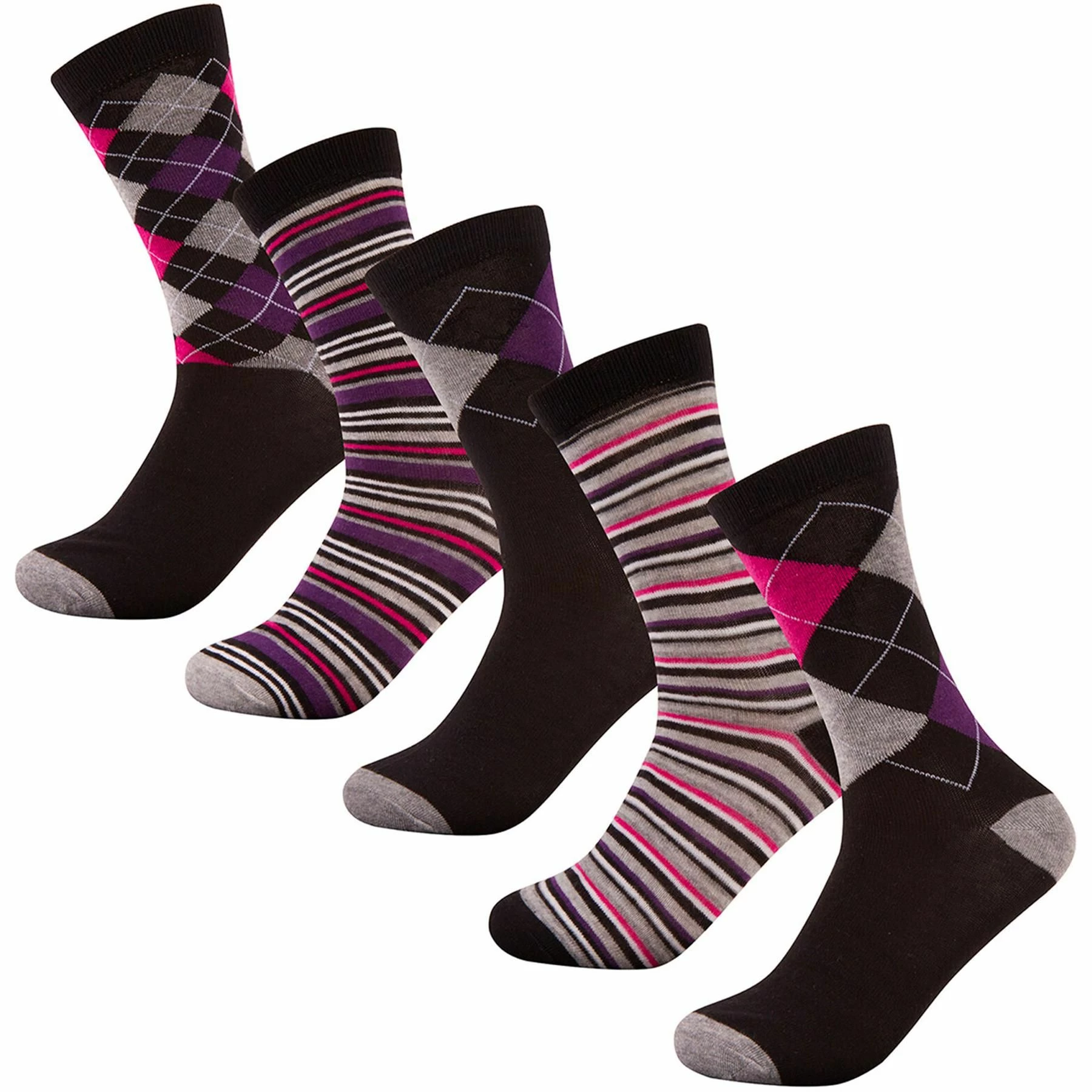 Enzo Ladies Gift Box Socks - Multicolour 3 Enzo Ladies Gift Box Socks - Multicolour
