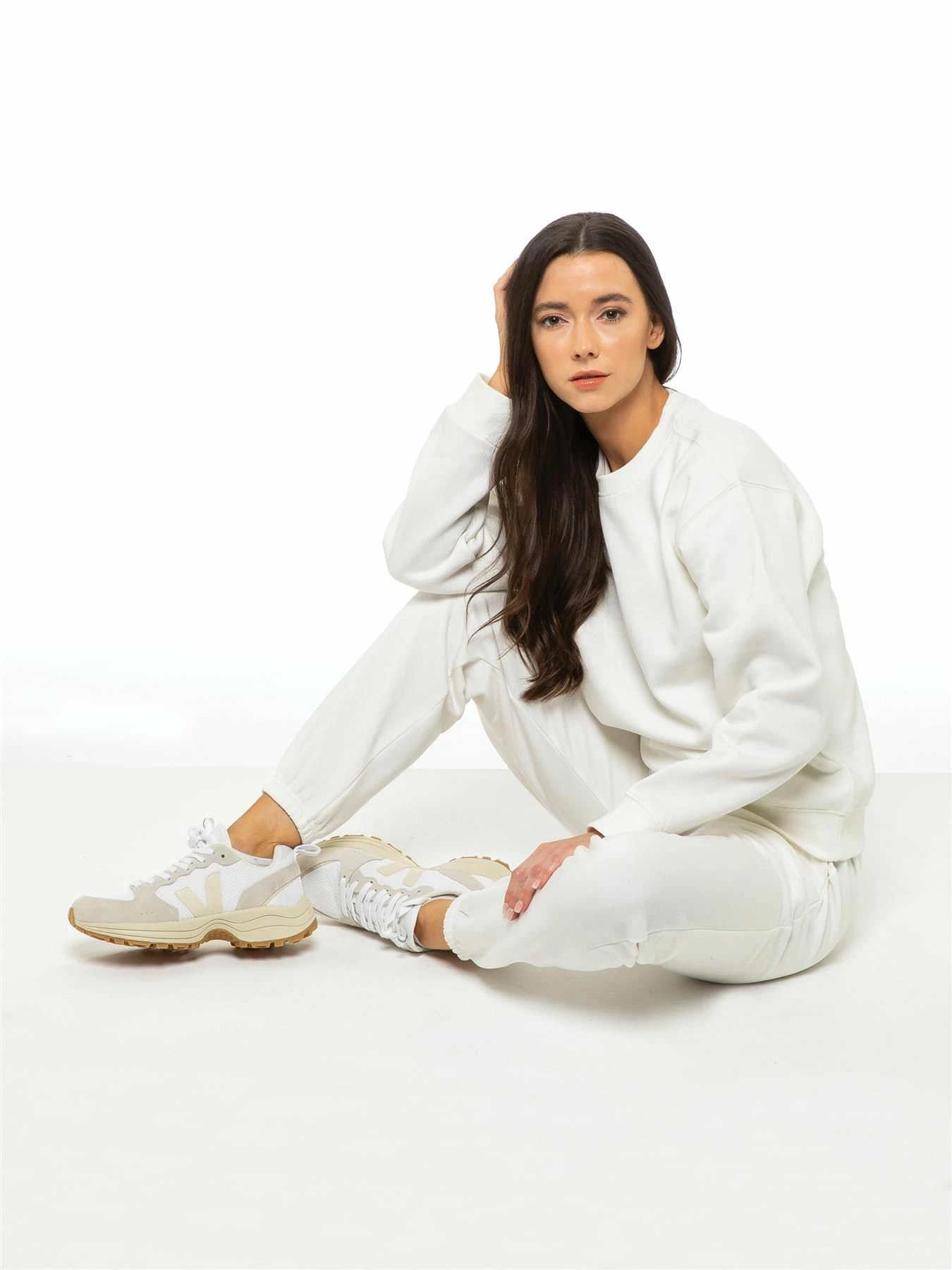 Enzo | Womens Sweatshirt Tracksuit Set - Off-White 5 Enzo | Womens Sweatshirt Tracksuit Set - Off-White - Image 3