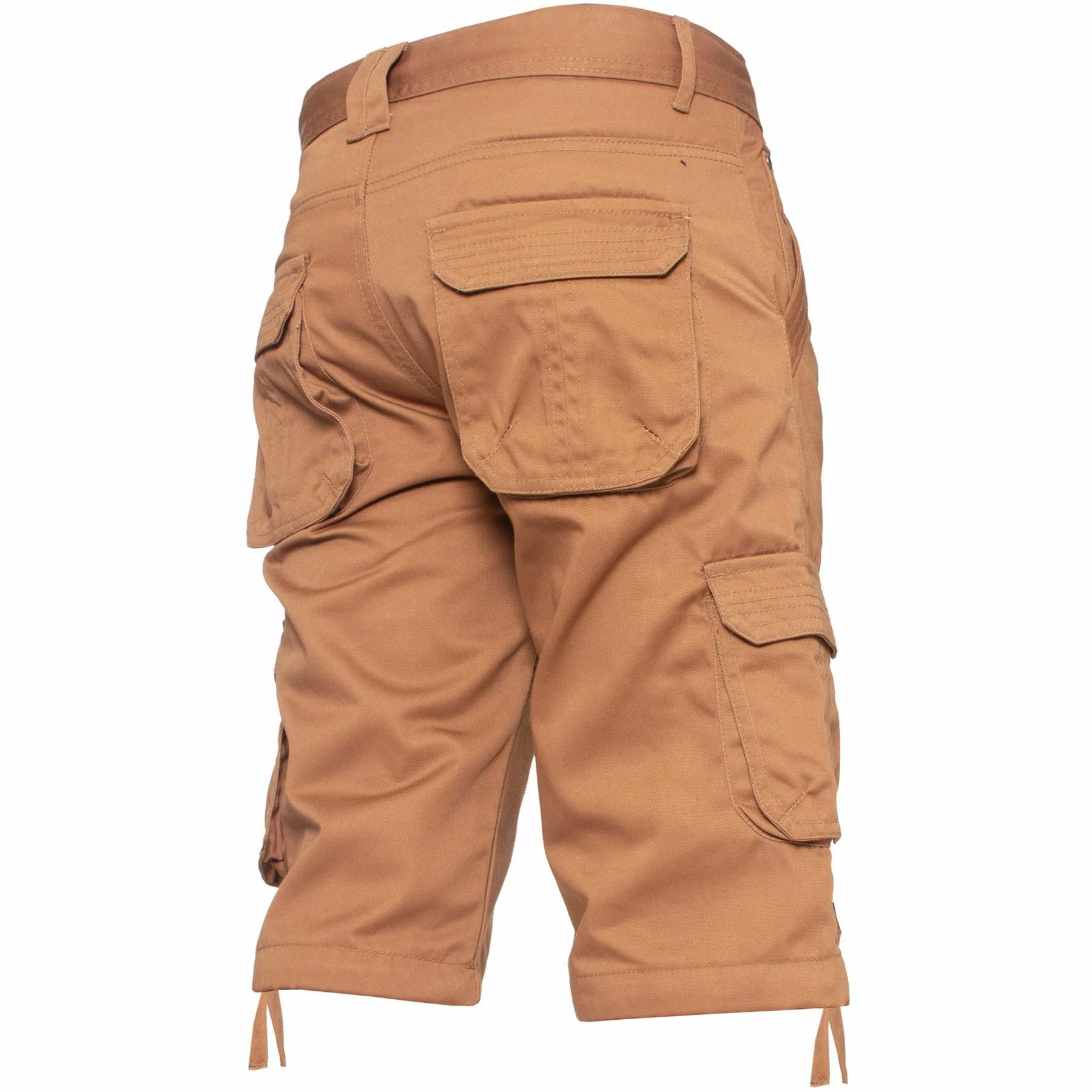 Mens Cargo Combat Shorts| Enzo Designer Menswear - Tan 4 Mens Cargo Combat Shorts| Enzo Designer Menswear - Tan - Image 2