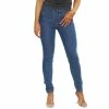 Enzo Womens Skinny Stretched Jeans - Blue